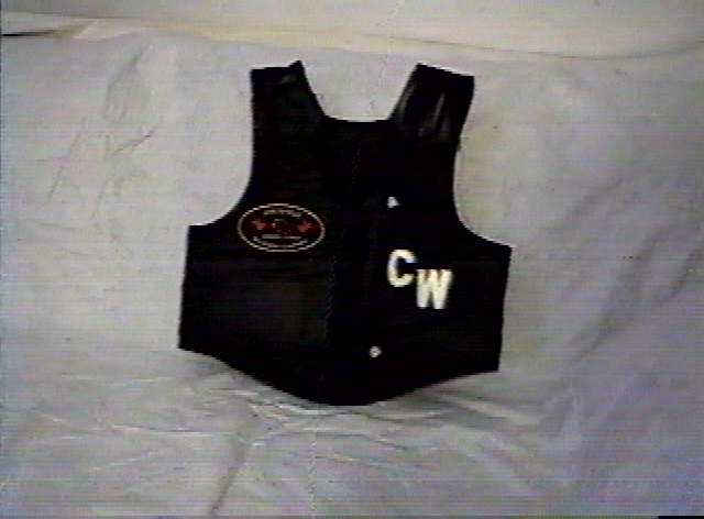 Finished Leather Protective Vest Front